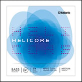 D'Addario Helicore Bass String Set 3/4 Set of 4 Strings Medium